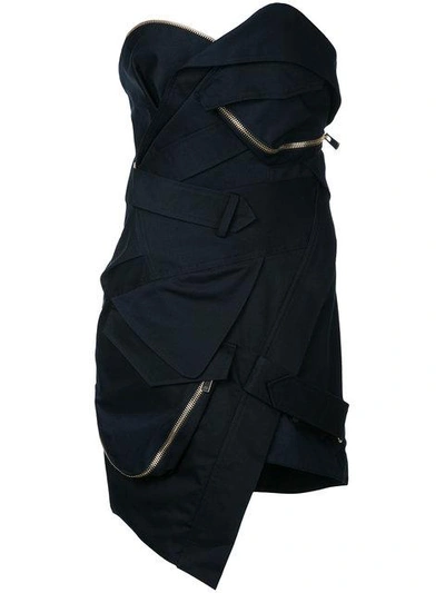 Shop Alexandre Vauthier Bustier Mini Dress - Black