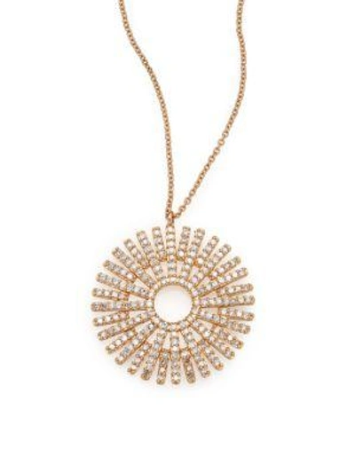 Shop Astley Clarke Rising Sun Diamond & 14k Yellow Gold Pendant Necklace