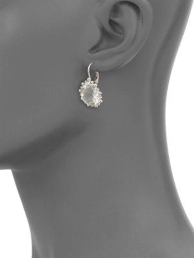 Shop Anzie Women's Dew Drop White Topaz Drop Earrings In Silver