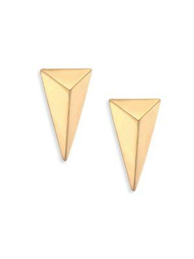 Shop Alexis Bittar Pyramid Stud Earrings In Gold