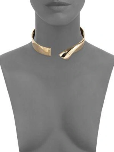 Shop Eddie Borgo Double Fold Collar Necklace In Gold