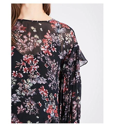 Shop Iro Averen Floral-print Dress In Black