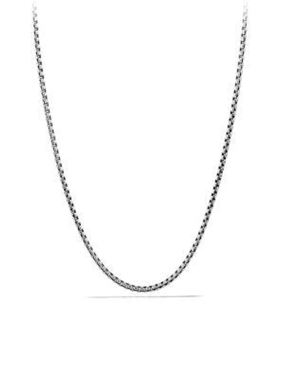 Shop David Yurman Small Box Chain Necklace With Gold/20" In Silver Gold