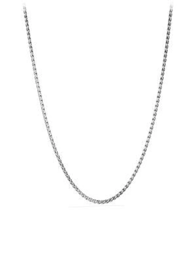 Shop David Yurman Extra-small Wheat Chain Necklace In Silver