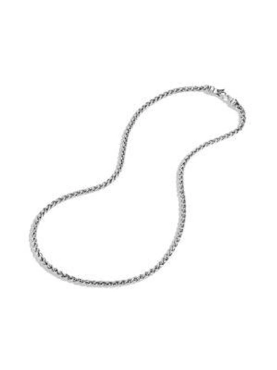 Shop David Yurman Extra-small Wheat Chain Necklace In Silver