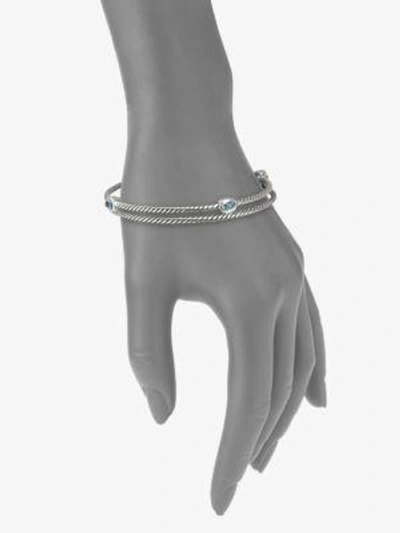 Shop David Yurman Cable Classics Gemstone Bangle Bracelets In Black Onyx