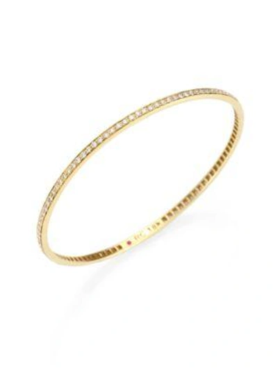 Shop Roberto Coin Diamond & 18k Yellow Gold Bangle Bracelet