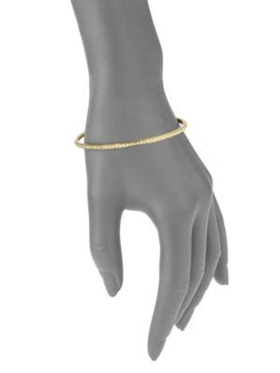 Shop Roberto Coin Diamond & 18k Yellow Gold Bangle Bracelet