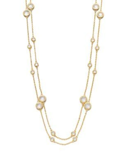 Shop Adriana Orsini Women's Long Double-row Station Necklace In Gold