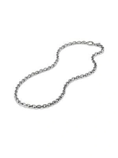 Shop David Yurman Oval Link Necklace In Silver