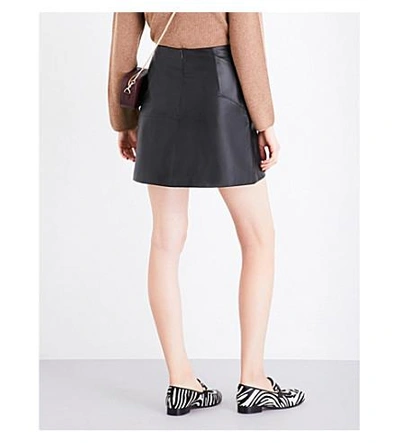 Shop Whistles A-line Leather Skirt In Black