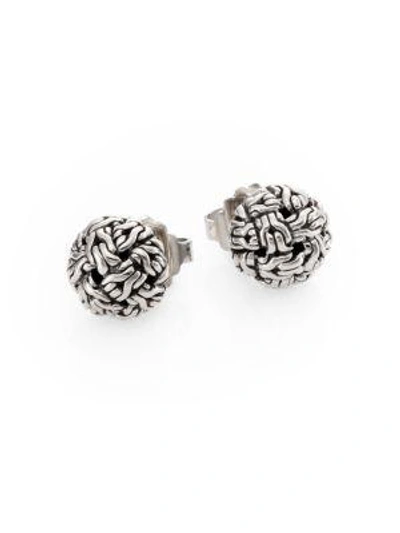 Shop John Hardy Classic Chain Sterling Silver Knot Stud Earrings