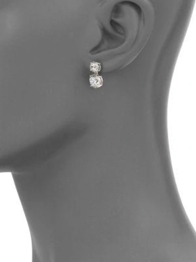 Shop Adriana Orsini Women's Sterling Silver & Cubic Zirconia Double-drop Earrings