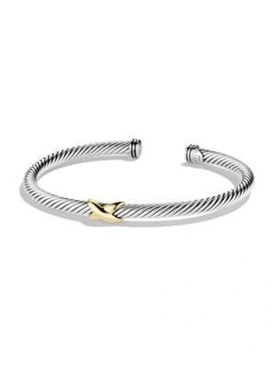 Shop David Yurman Women's X Crossover Bracelet With 18k Yellow Gold