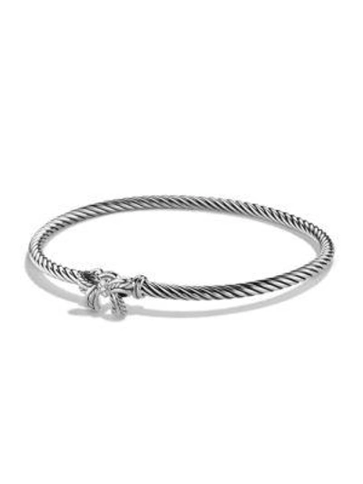 Shop David Yurman Cable Buckle Bracelet With Diamonds/5mm In Silver