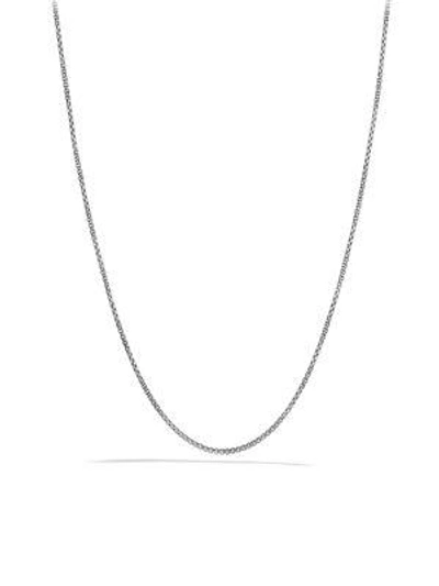 Shop David Yurman Baby Box Chain Necklace With Gold In Silver