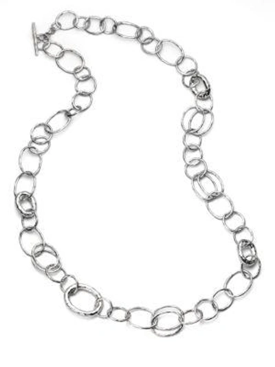 Shop Ippolita Women's Classico Long Sterling Silver Hammered Bastille Link Chain Necklace