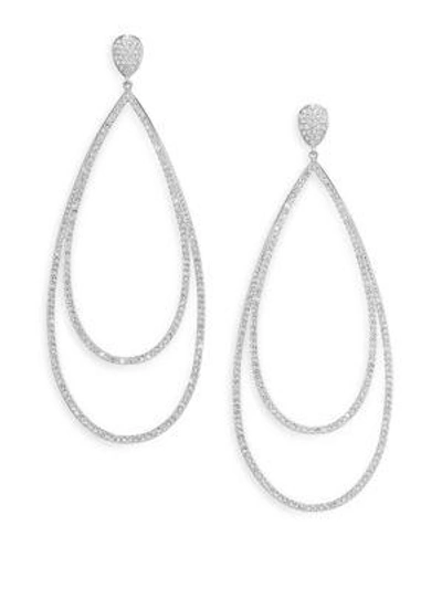 Shop Adriana Orsini Pavé Crystal Double-tier Drop Earrings/silvertone