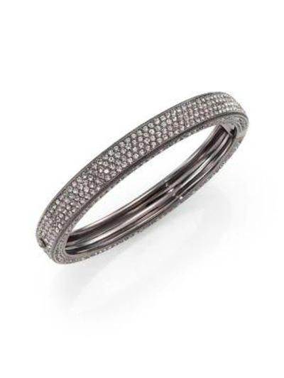 Shop Adriana Orsini Women's Pavé Crystal Four-row Bangle Bracelet In Silver