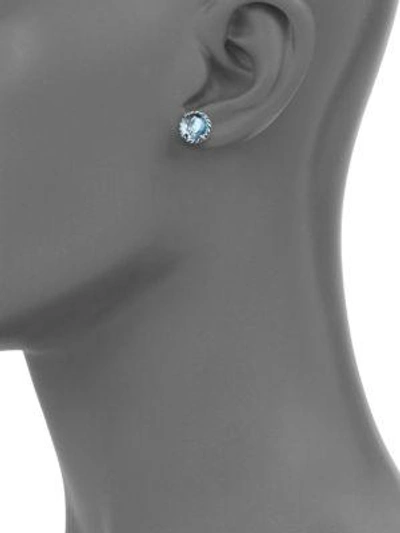 Shop David Yurman Women's Châtelaine Gemstone Earrings In Blue Topaz