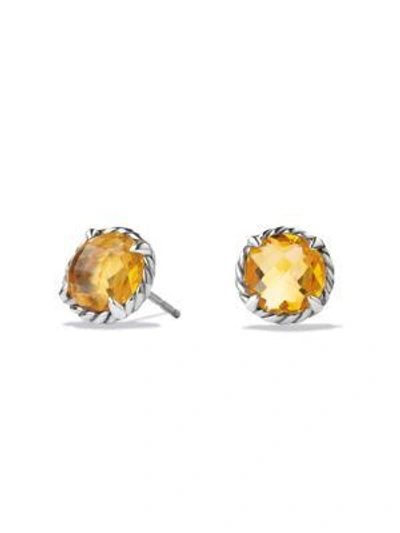 Shop David Yurman Châtelaine® Gemstone Earrings In Citrine
