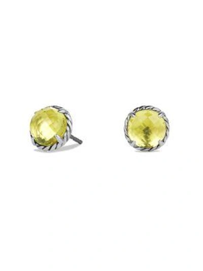 Shop David Yurman Châtelaine® Gemstone Earrings In Lemon Citrine
