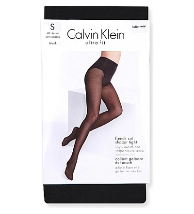 Calvin Klein French-cut 40 Denier Tights In Black