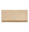JIMMY CHOO FIE PATENT-LEATHER AND SUEDE CLUTCH