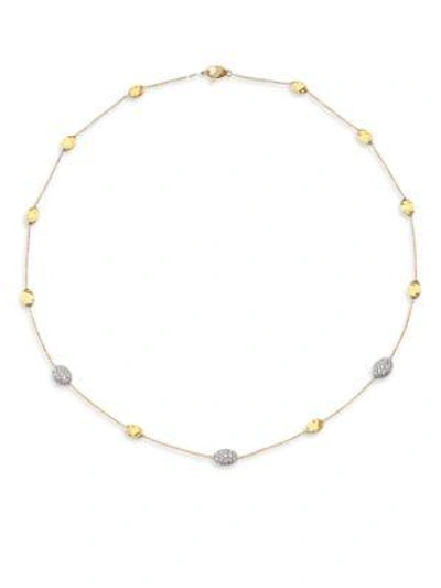 Shop Marco Bicego Women's Siviglia Diamond & 18k Yellow Gold Station Necklace