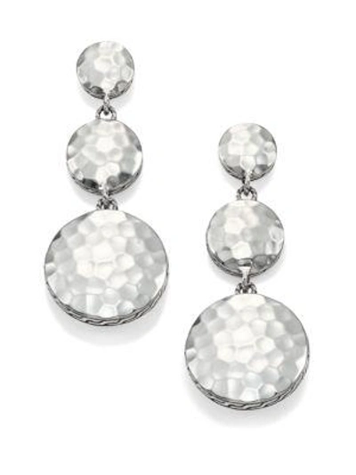 Shop John Hardy Women's Palu Sterling Silver Disc Triple Drop Earrings