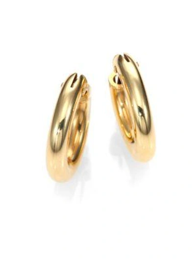 Shop Roberto Coin Women's 18k Yellow Gold Petite Oval Hoop Earrings