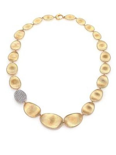 Shop Marco Bicego Lunaria Diamond & 18k Yellow Gold Single-station Collar Necklace