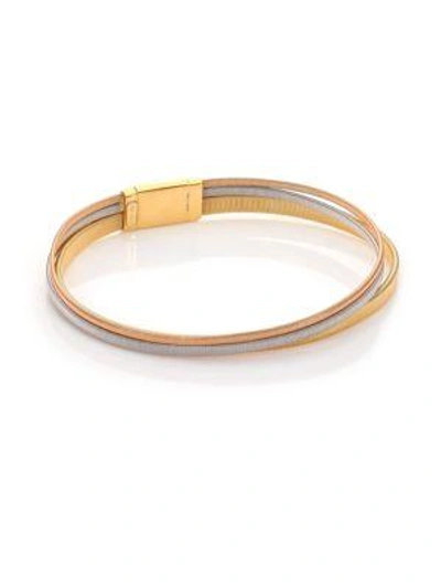 Shop Marco Bicego Masai 18k Yellow Gold, 18k White Gold & 18k Rose Gold Multi-row Bracelet