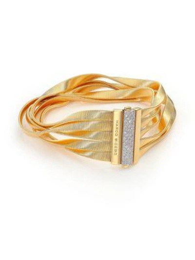Shop Marco Bicego Marrakech Diamond, 18k Yellow Gold & 18k White Gold Multi-row Bracelet