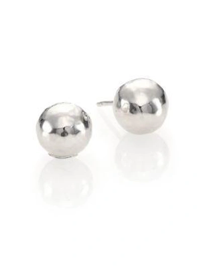 Shop Ippolita Women's Glamazon Sterling Silver Hammered Ball Stud Earrings