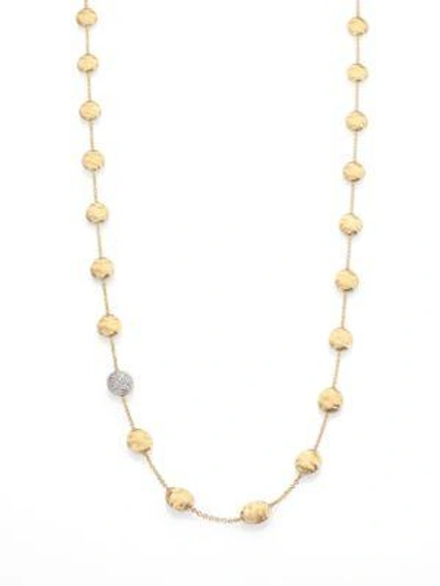Shop Marco Bicego Women's Siviglia Diamond & 18k Yellow Gold Station Necklace