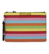 MOSCHINO Striped leather pouch