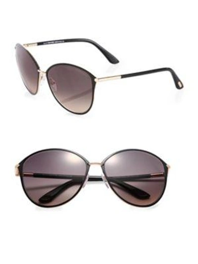Shop Tom Ford Penelope Cat Eye Sunglasses In Black