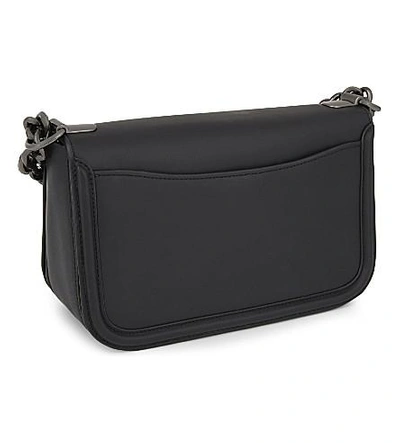 Shop Coach Swagger Leather Shoulder Bag In Dk/black