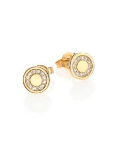 Shop Astley Clarke Women's Cosmos Diamond & 14k Yellow Gold Mini Stud Earrings