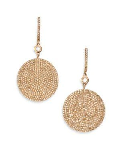Shop Astley Clarke Icon Pavé Light Grey Diamond & 14k Rose Gold Drop Earrings