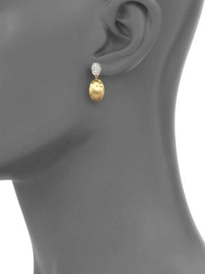 Shop Marco Bicego Women's Siviglia Diamond, 18k Yellow & White Gold Drop Earrings In Gold White Gold