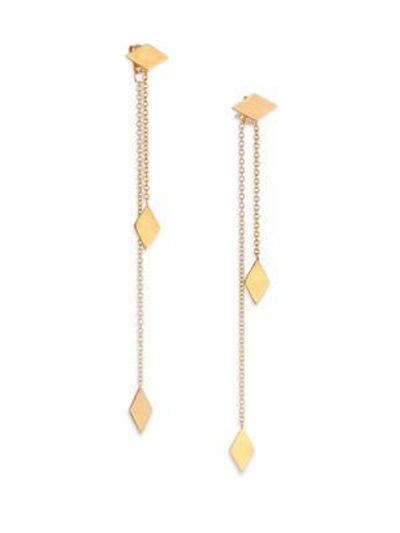 Shop Zoë Chicco 14k Yellow Gold Kite Ear Jacket & Drop Earrings Set