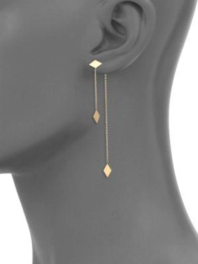Shop Zoë Chicco 14k Yellow Gold Kite Ear Jacket & Drop Earrings Set