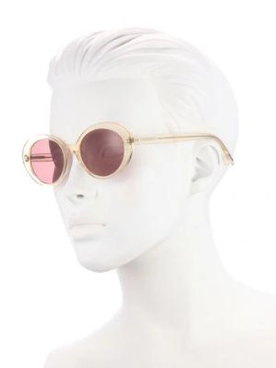 Shop Oliver Peoples Parquet 50mm Oval Sunglasses In Pink