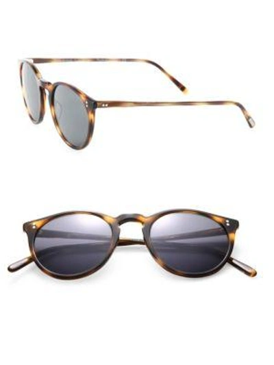 Shop Oliver Peoples Women's The Row For  O'malley Nyc 48mm Round Sunglasses In Tortoise