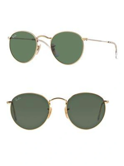 Shop Ray Ban Women's Rb3447 53mm Round Sunglasses In Green