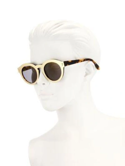 Shop Stella Mccartney 49mm Round Sunglasses In Gold