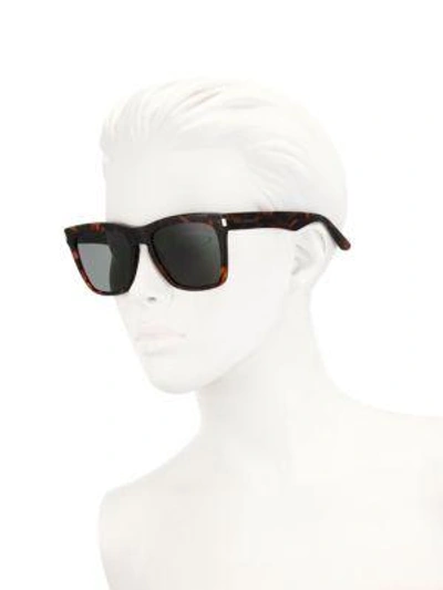 Shop Saint Laurent Sl 137 Devon 55mm Square Sunglasses In Avana