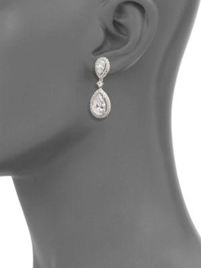 Shop Adriana Orsini Pavé Teardrop Earrings In Silver